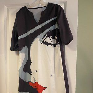 Abstract Face Dress